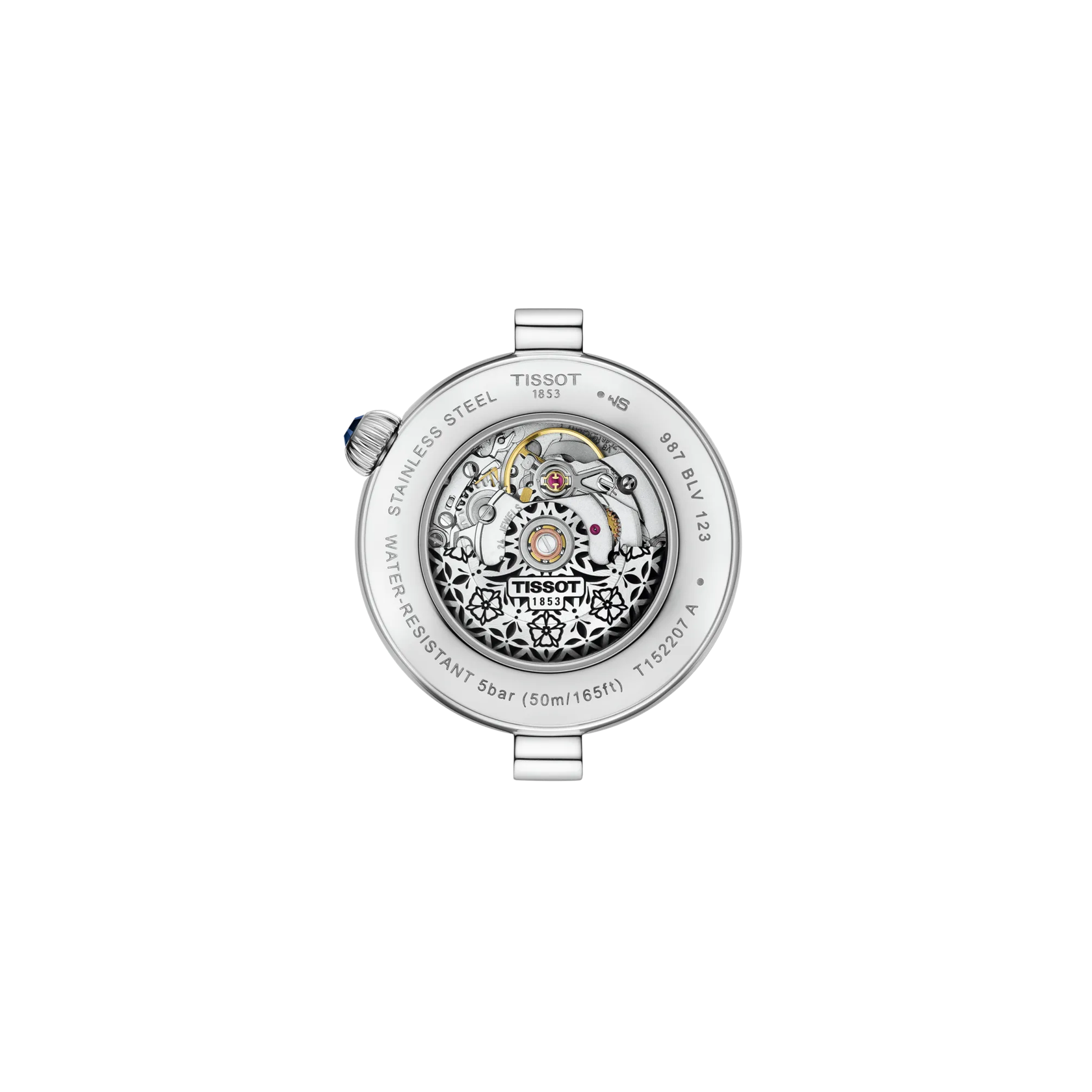 Back view of the watch case 天梭Desir系列28mm