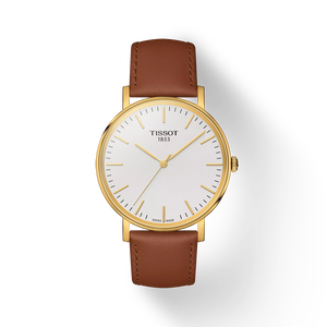 Front view of the watch 天梭Everytime系列38mm with shadow