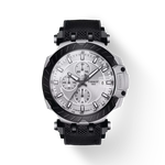 Front view of the watch Tissot T-Race Automatic Chronograph with shadow