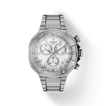 Front view of the watch Tissot T-Race 45mm with shadow