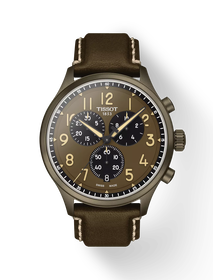 Front view of the watch Tissot Chrono XL with shadow