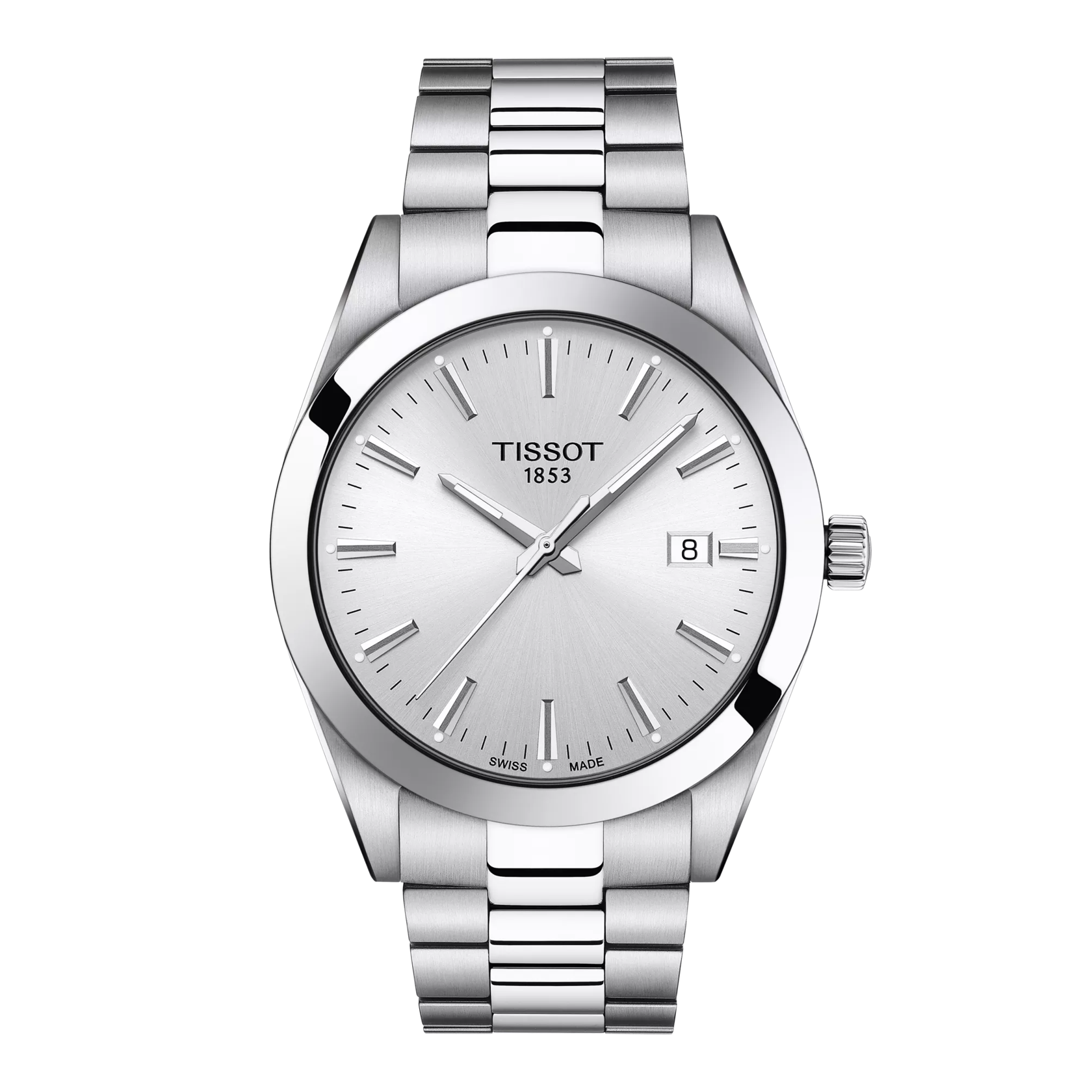 Front view of the watch Tissot Gentleman