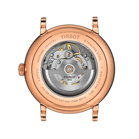 Back view of the watch case Tissot Carson Premium Powermatic 80