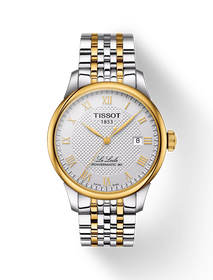 Front view of the watch Tissot Le Locle 39.3mm with shadow