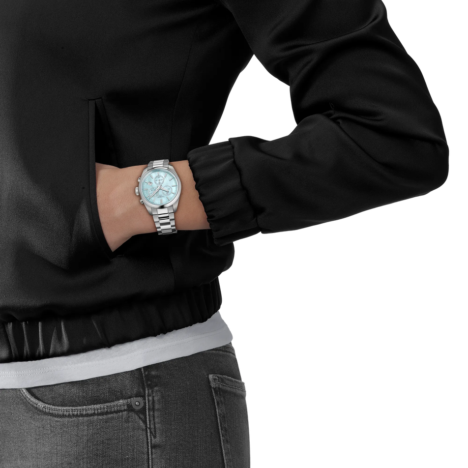 Darstellung der Uhr Tissot PR 100 36mm am Handgelenk