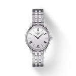 Front view of the watch Tissot Tradition 5.5 Lady (31.00) with shadow