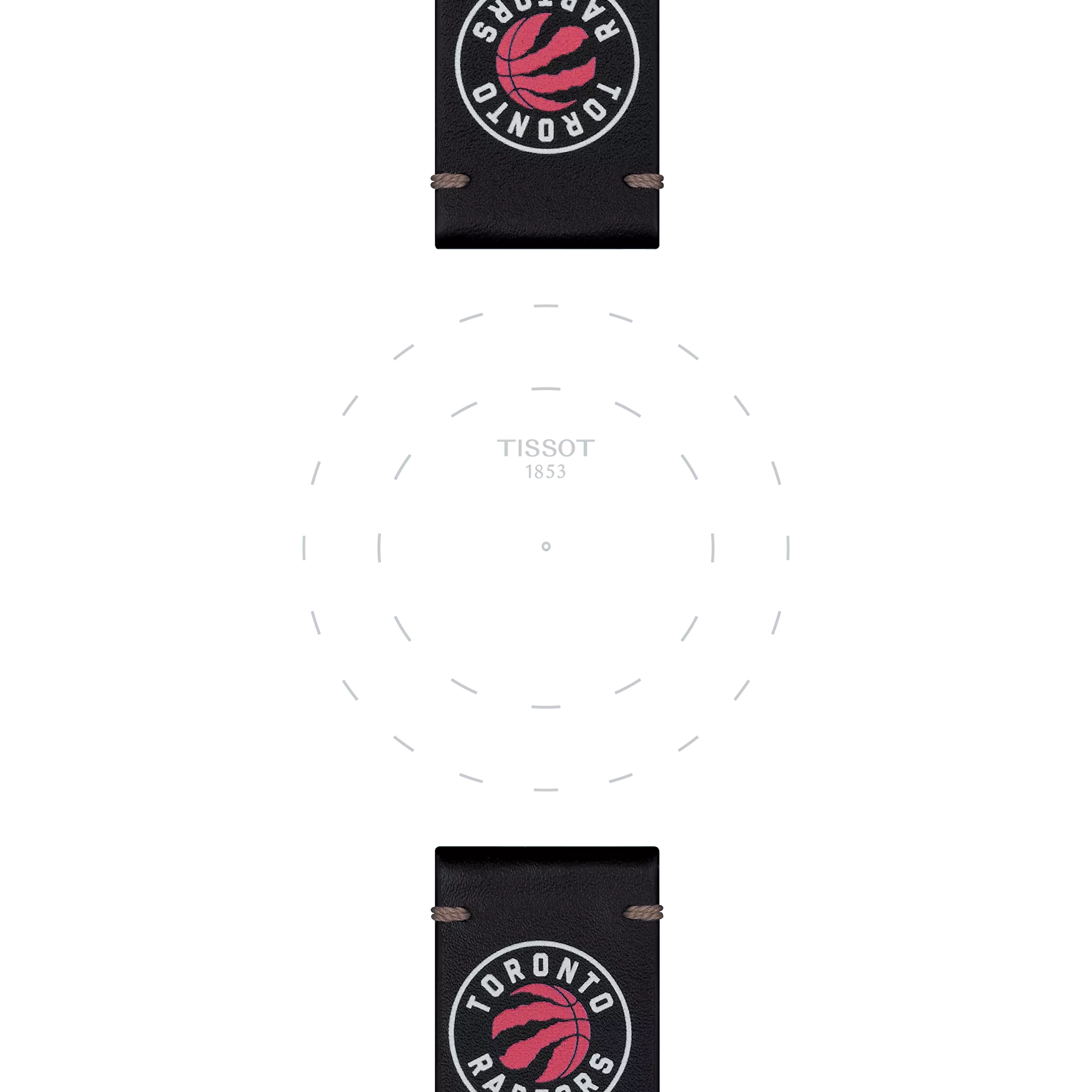 Focus sur les ergots de Bracelet Officiel Tissot Cuir Noir Entre-cornes 22 mm