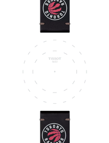 TISSOT NBA レザー ストラップ トロント・ラプターズ 22㎜のラグのフォーカス