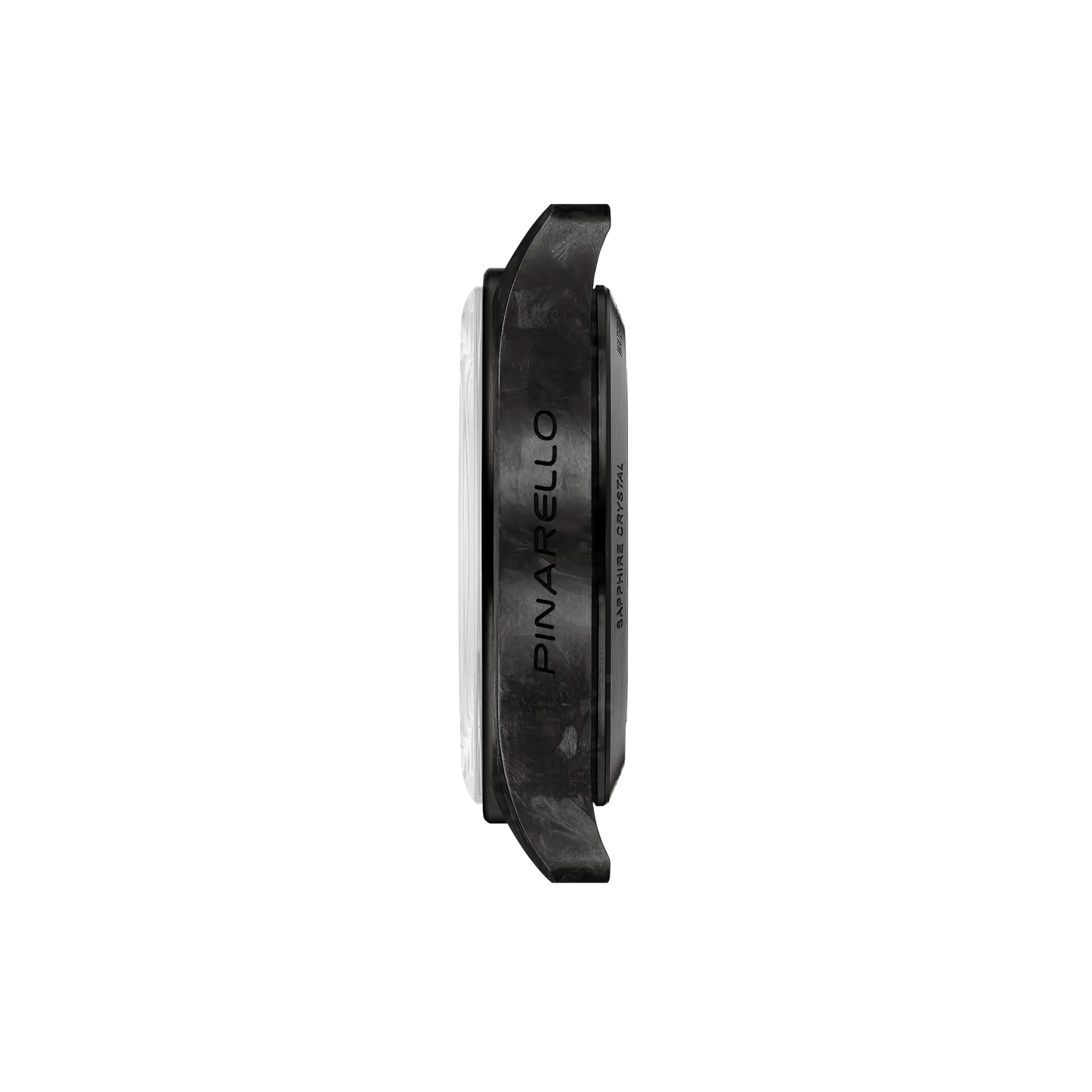 Profile view of the watch case Tissot Pinarello 43mm