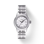 Front view of the watch Tissot Carson Automatic Lady with shadow