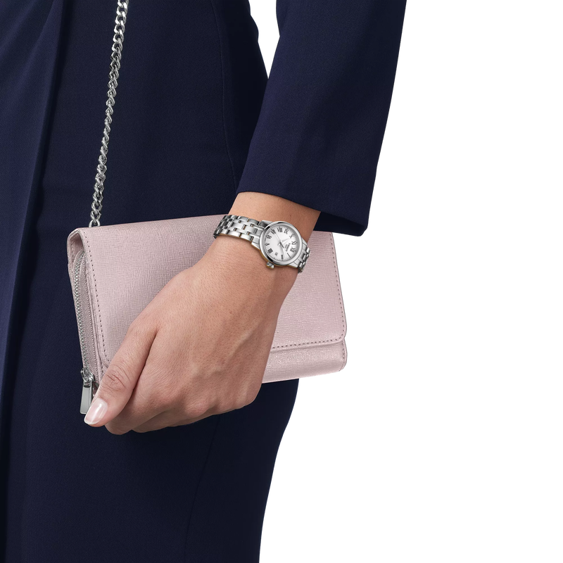 Simulation of the watch Tissot Classic Dream 28mm on a wrist