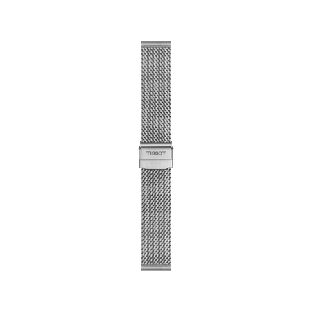 Front view of Tissot Official Steel Milanais Bracelet Lugs 18 mm