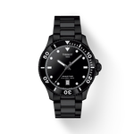 Front view of the watch Tissot Seastar 1000 40mm with shadow