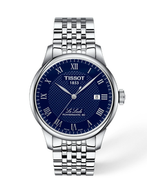 Front view of the watch Tissot Le Locle 39.3mm with shadow