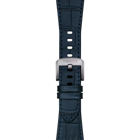 Zoom on Tissot Official Dark Blue PRX 40mm Leather Strap
