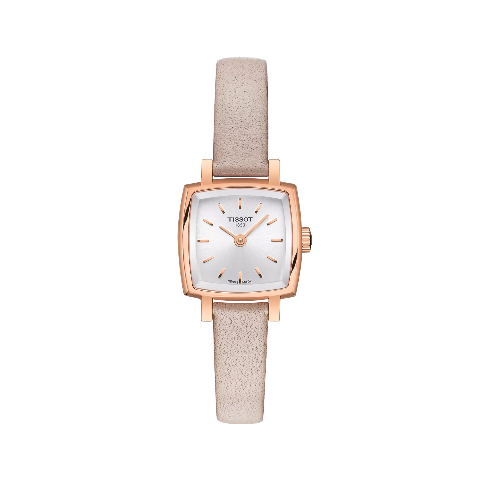 Front view of the watch Tissot Lovely Square