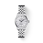 Front view of the watch Tissot Le Locle Automatic Double Happiness Lady with shadow