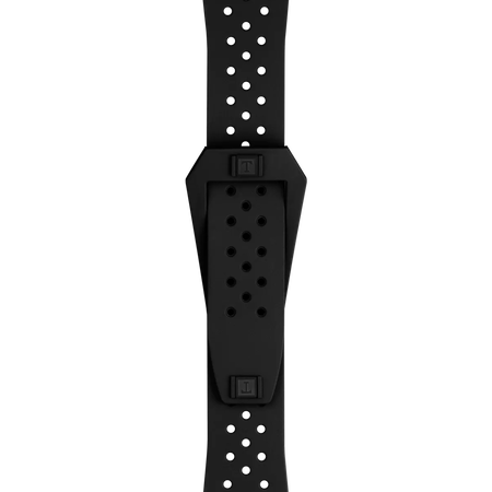 TISSOT ブラック シデラル S ラバー ストラップのズーム