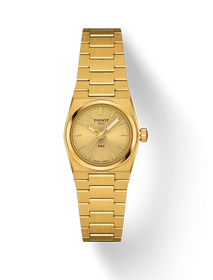Front view of the watch Tissot PRX 25mm with shadow