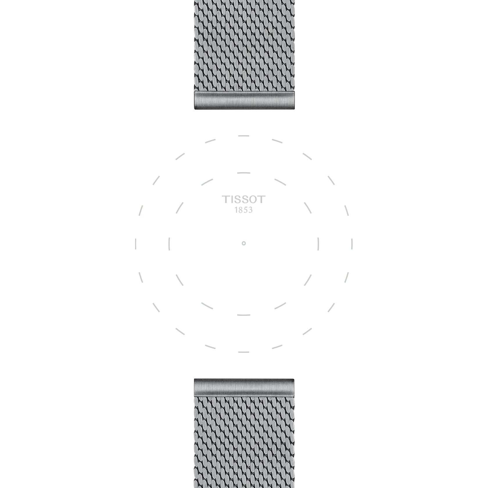 Focus on the lugs of Tissot Official Steel Milanais Bracelet Lugs 22 mm