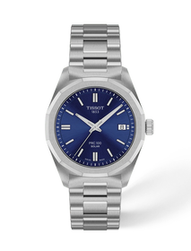 Front view of the watch Tissot PRC 100 Solar 34mm with shadow