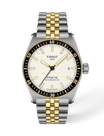 Front view of the watch Tissot PR516 38mm with shadow