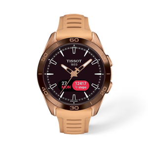 Front view of the watch Tissot T-Touch Connect Sport 43.75mm with shadow