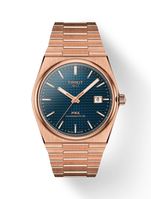 Front view of the watch Tissot PRX 40mm with shadow