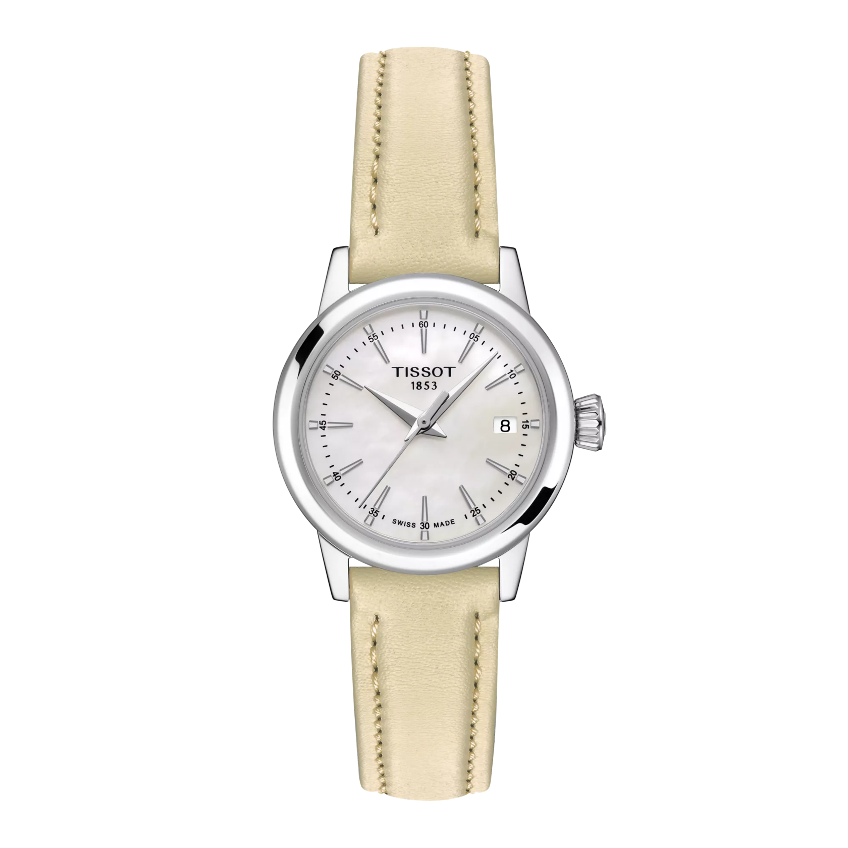 Front view of the watch Tissot Classic Dream 28mm