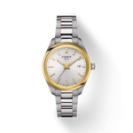 Front view of the watch Tissot PR 100 34mm with shadow