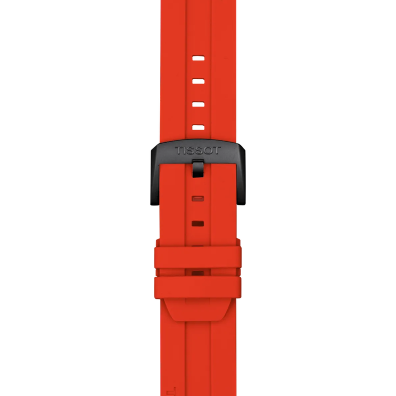 Zoom on Tissot Official Red Silicone Strap Lugs 22 mm
