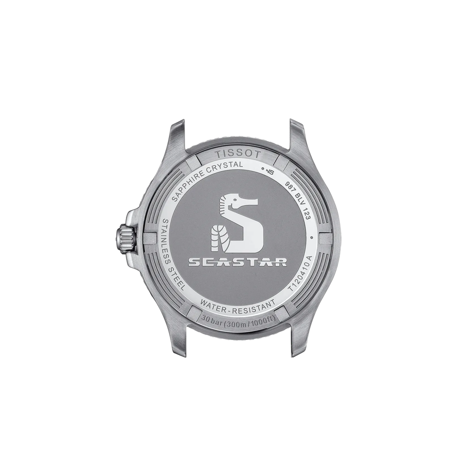 Back view of the watch case Tissot Seastar 1000 40mm
