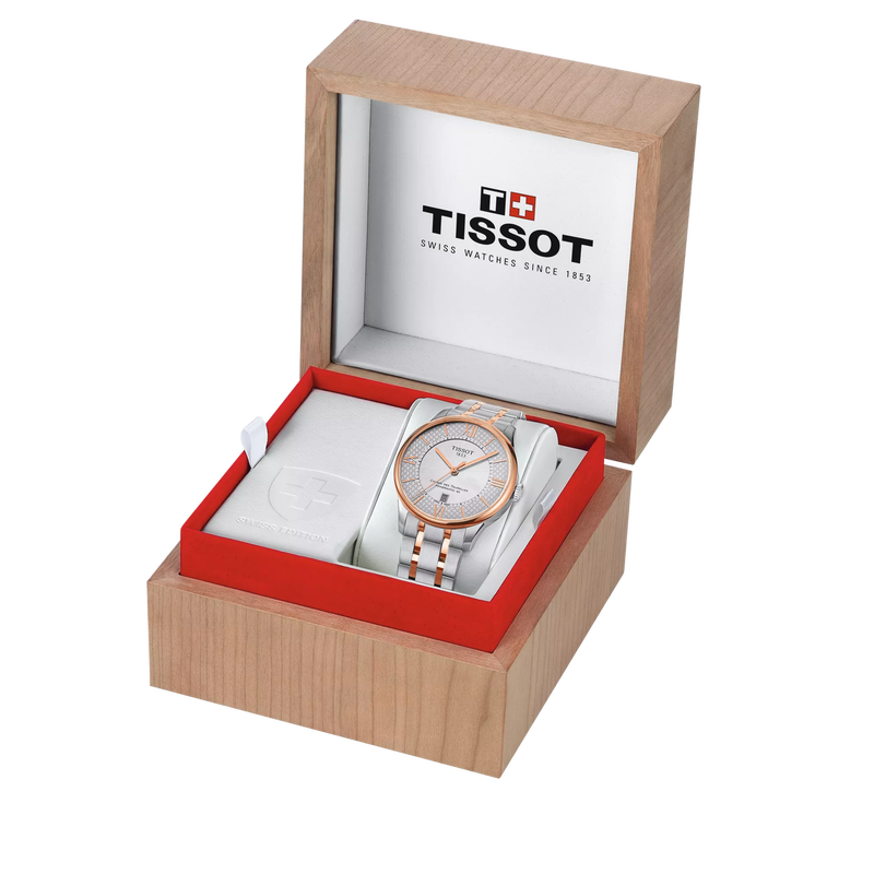 Presentation box of the watch Tissot Chemin des Tourelles Helvetic Pride Special Edition 42mm
