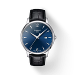 Vista frontal del reloj Tissot Tradition con sombra