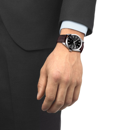 Simulaci&oacute;n del reloj Tissot Gentleman Powermatic 80 Silicium en la mu&ntilde;eca