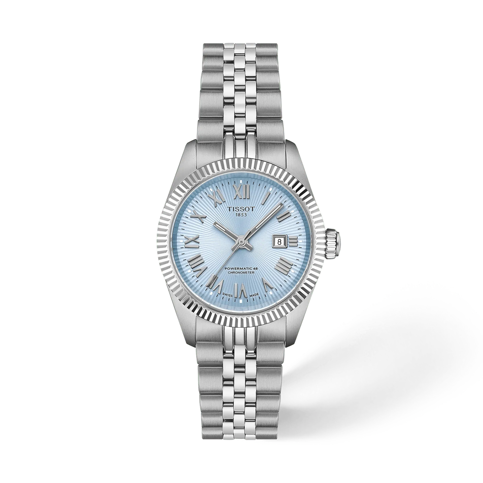 Front view of the watch Tissot Ballade 30mm with shadow