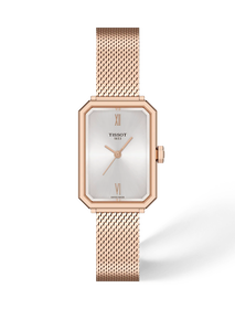 Front view of the watch Tissot SRV 30mm with shadow