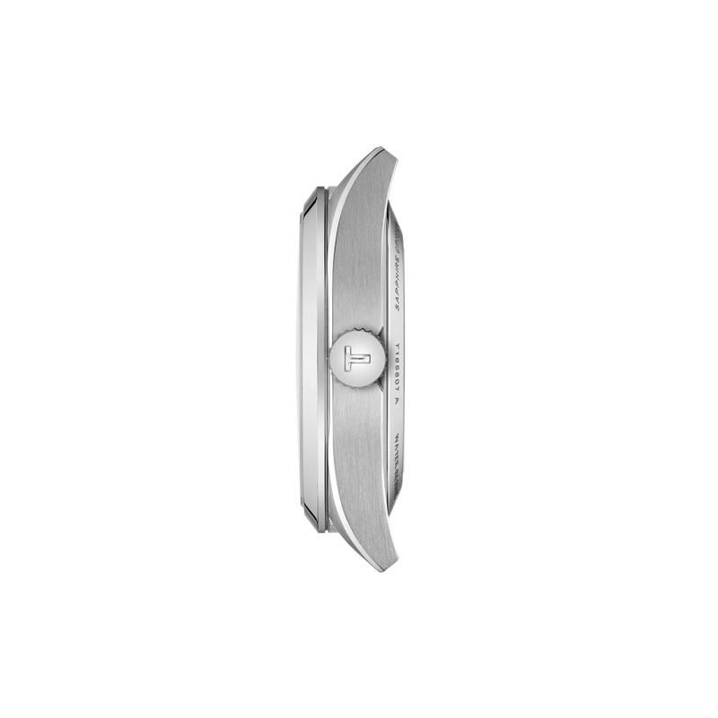 Profile view of the watch case Tissot Gentleman 38mm