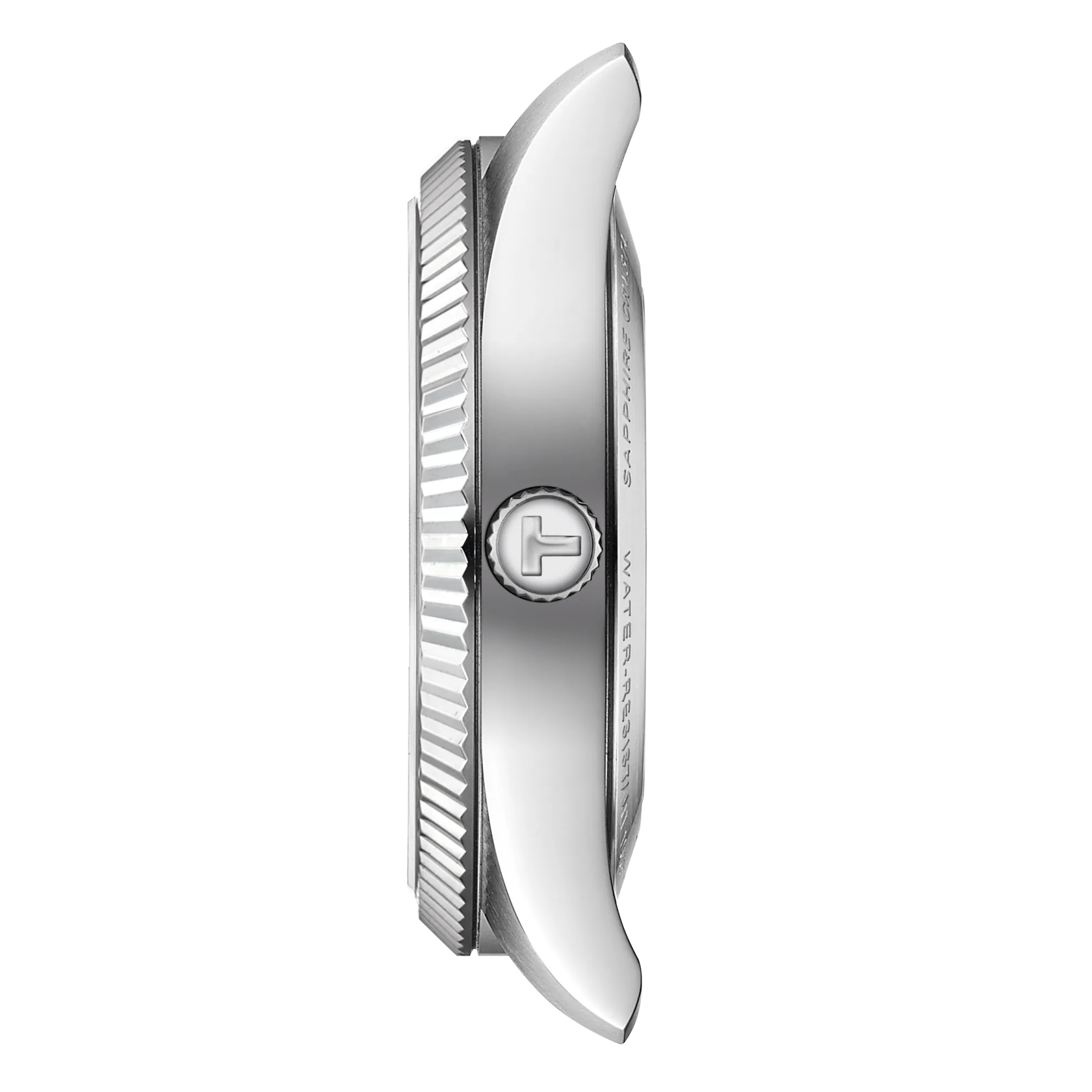 Profile view of the watch case Tissot Ballade 39mm