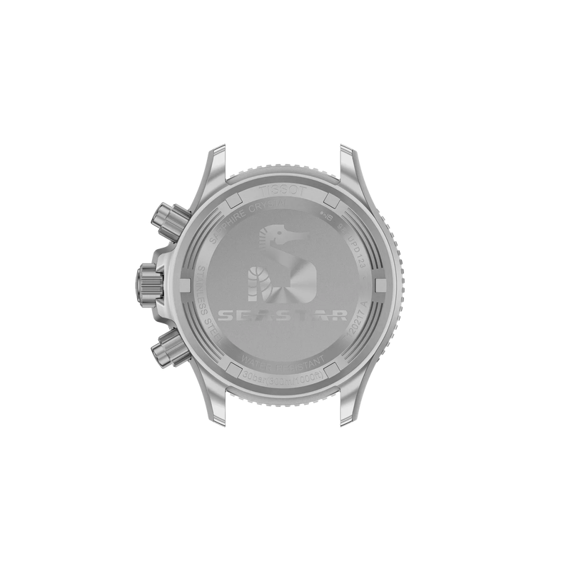 Back view of the watch case Tissot Seastar 1000 38mm