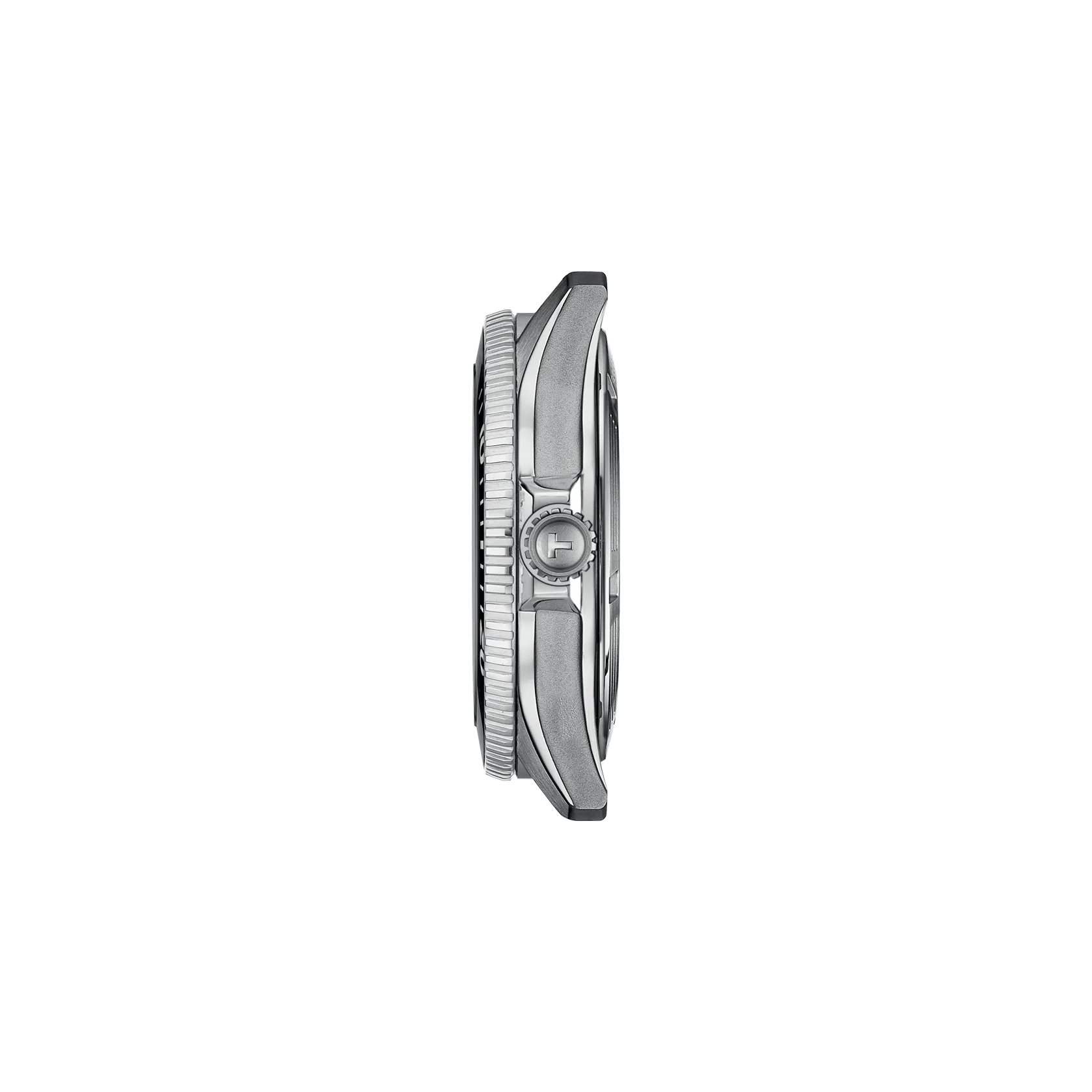 Profile view of the watch case Tissot Seastar 1000 40mm