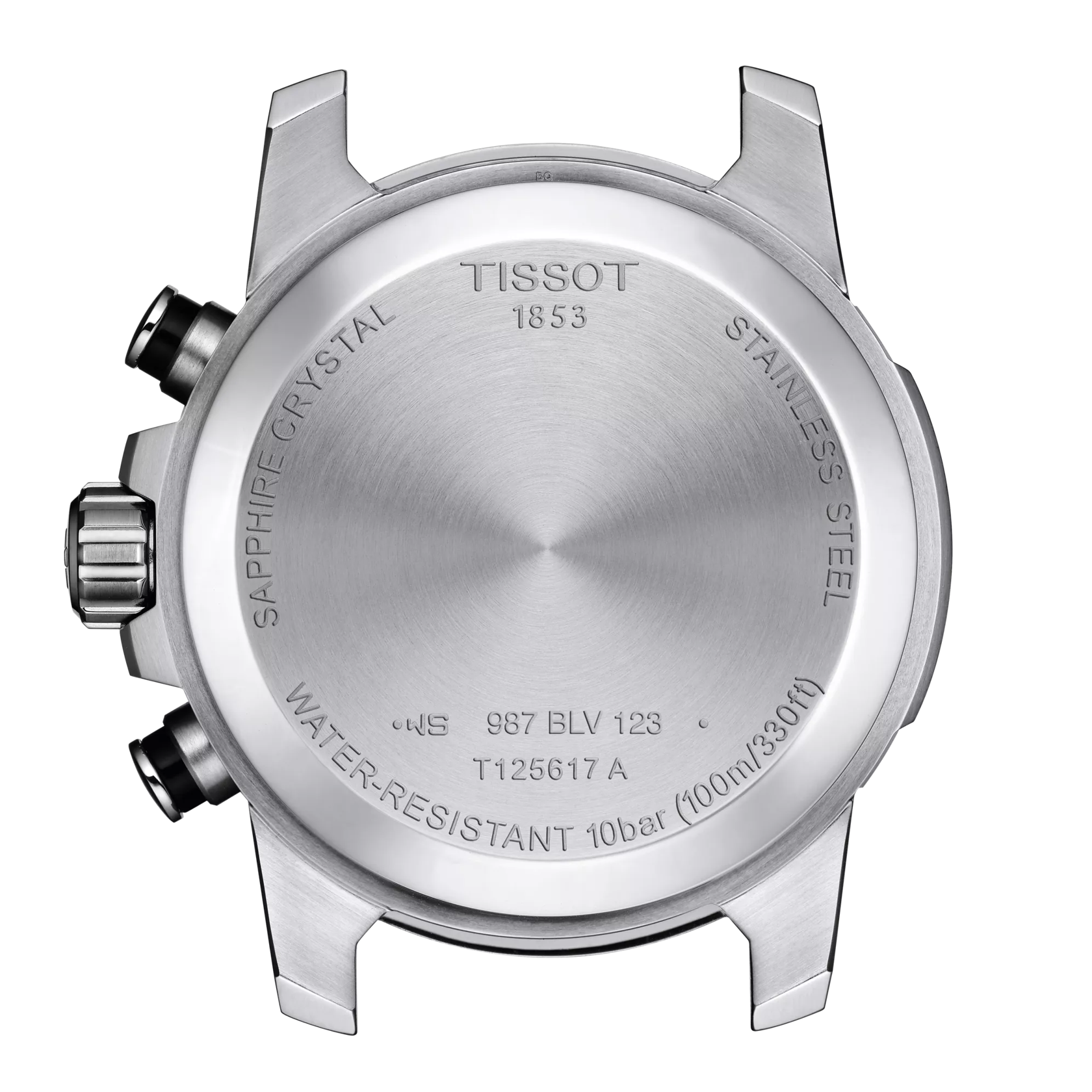 Back view of the watch case Tissot Supersport Chrono