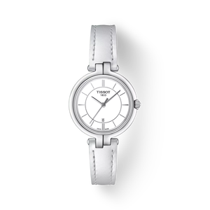 มุมมองด้านหน้าของนาฬิกา Tissot Flamingo พร้อมเงา