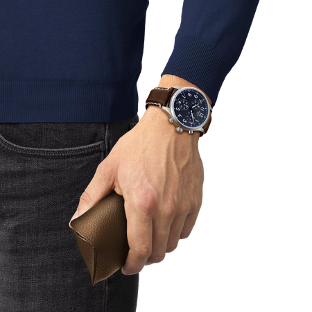 Simulation of the watch Tissot Chrono XL Vintage 45mm on a wrist