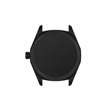 Back view of the watch case Tissot PRC 100 Solar 39mm