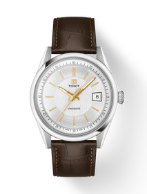 Front view of the watch Tissot Visodate 39mm with shadow