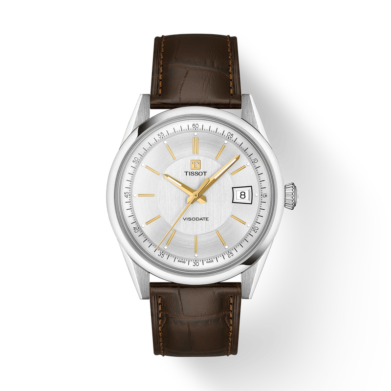 TISSOT ヴィソデート 39mm の正面図・影あり