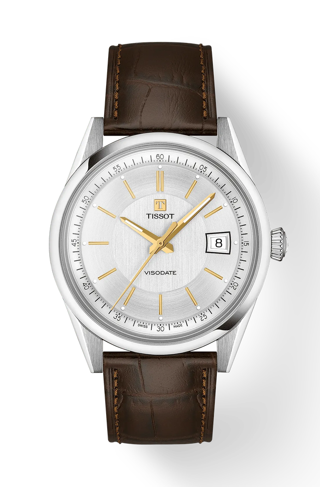 【ティソ】2026年新作「ヴィソデート」 1950年代に登場したオリジナルモデルから着想を得て製作。10万円代とは思えない作り込みがポイント。-TISSOT -684f5860-b5ad-4217-a45f-1d6ad5b6ee8b_T157-407-16-031-00_shadow