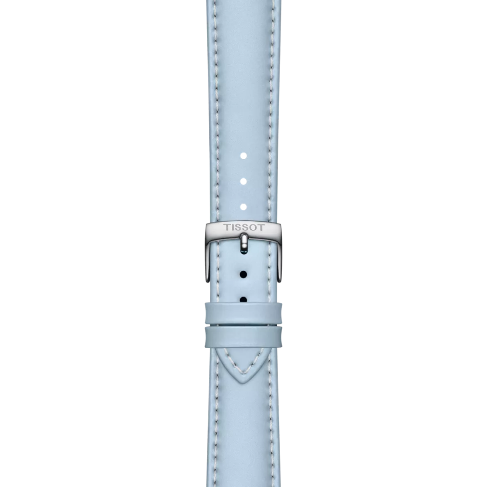 Zoom on Tissot Mavi Deri Kayış Boynuz Aralığı 18 mm