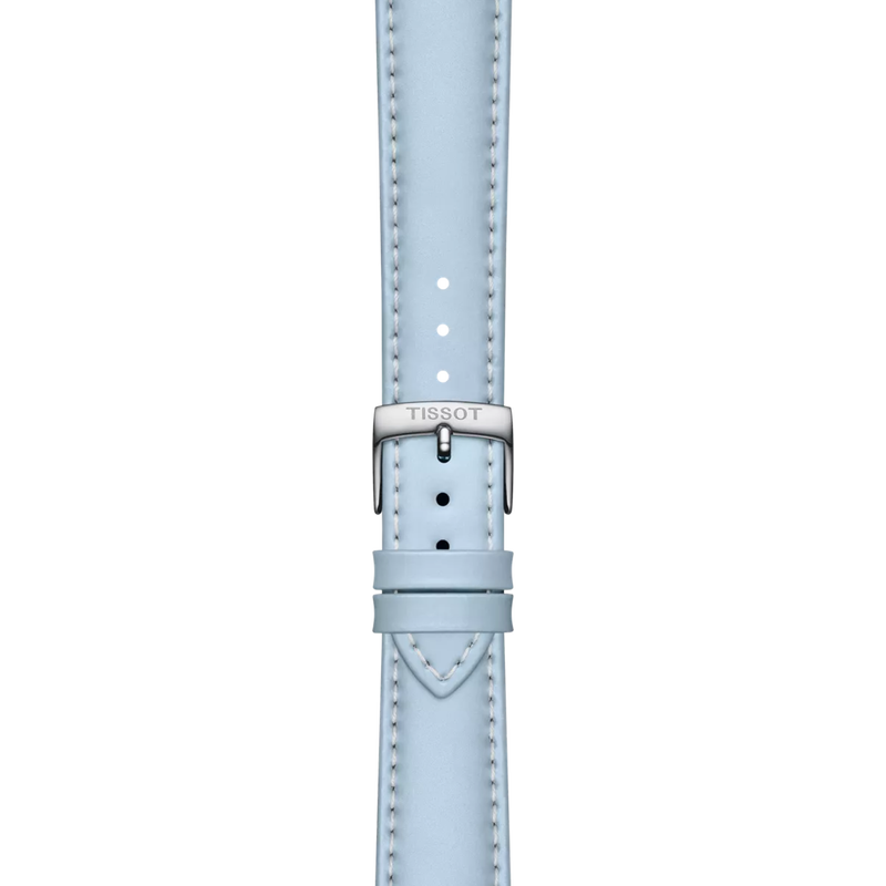 Zoom on Tissot Mavi Deri Kayış Boynuz Aralığı 18 mm